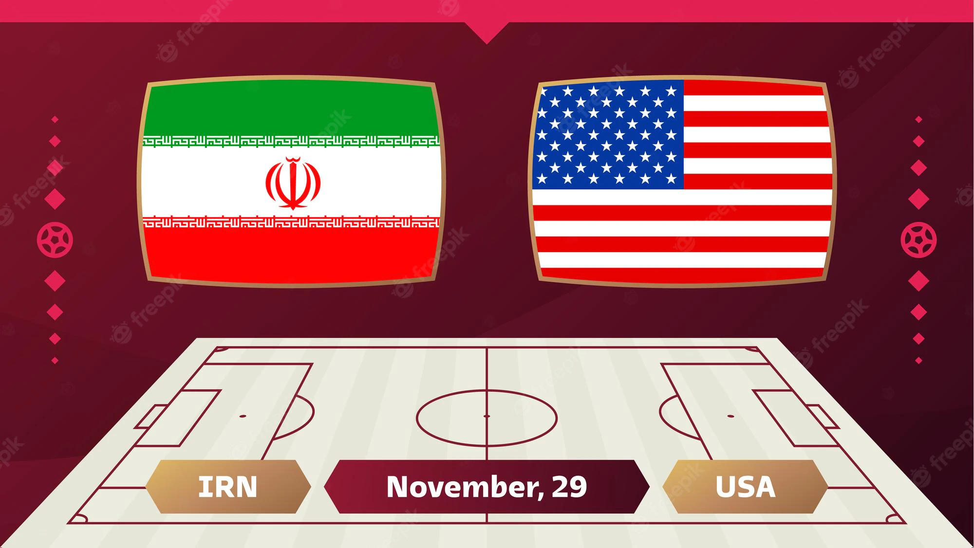 زمان بازی ایران و آمریکا