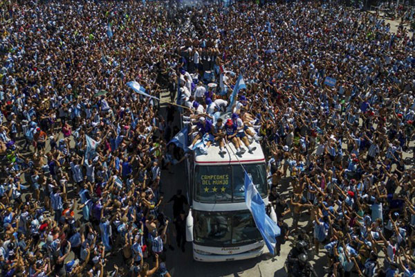 جشن قهرمانی آرژانتینی ها