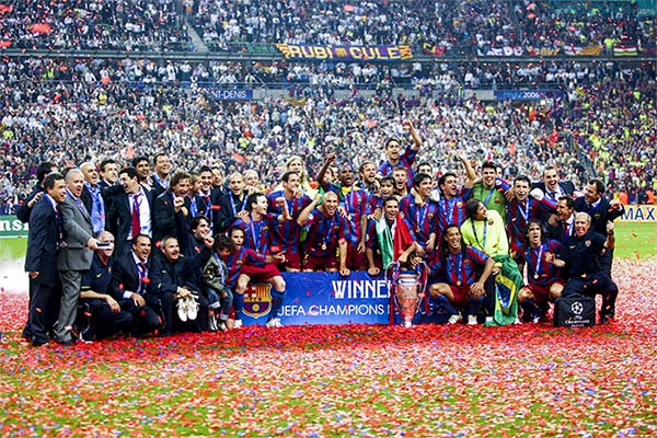 دوران مختلف حضور بارسلونا در فینال لیگ قهرمانان اروپا