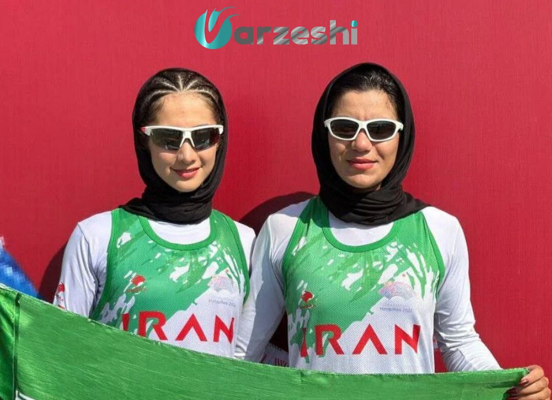 طلای ایران در رویینگ قهرمانی آسیا / دو دختر ایرانی بر بام آسیا
