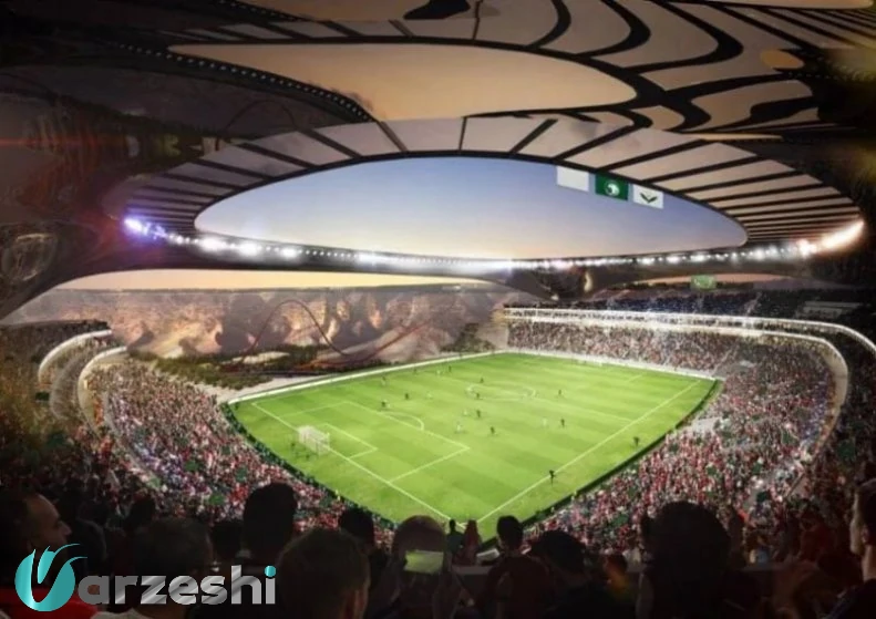 عجیب‌ترین استادیوم دنیا در عربستان ساخته می‌شود (عکس)